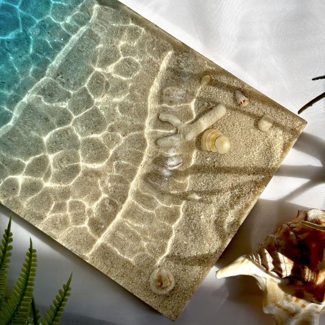 Amazon.co.jp: インテリアアート アクセサリートレイ 海の置き物 夏