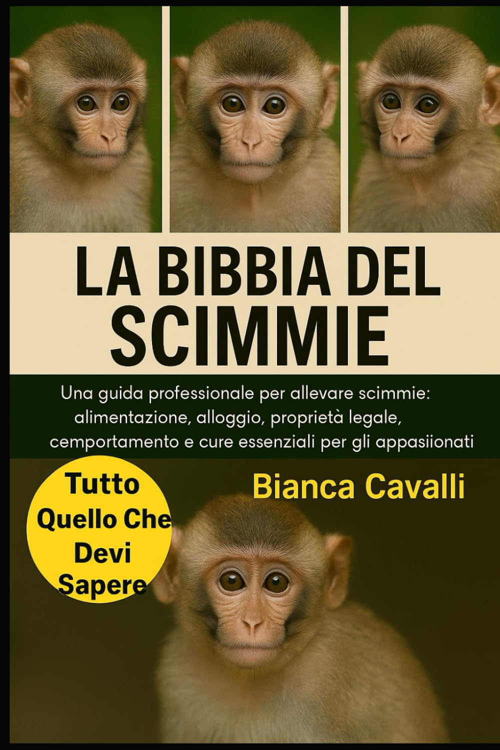 LA BIBBIA DELLE SCIMMIE: Una guida professionale per allevare scimmie: alimentazione, alloggio, proprietà legale, comportamento e cure essenziali per gli appassionati di animali esotici