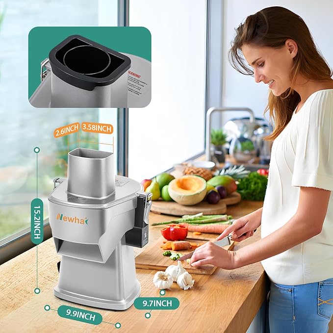 Newhai Cortador Eléctrico 4 en 1 para Verduras y Frutas 200W miniatura 7