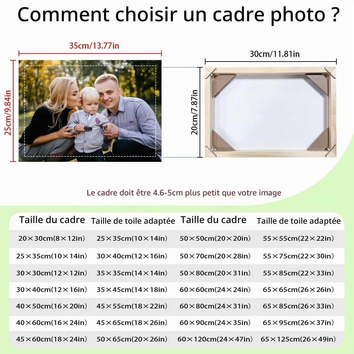 Cadre DIY en toile 60 x 120 cm Cadres photo en bois DIY, peinture à l'huile, peintures d'art murales, affiches imprimées, maison galerie plusieurs tailles avec kit d'assemblage autonome