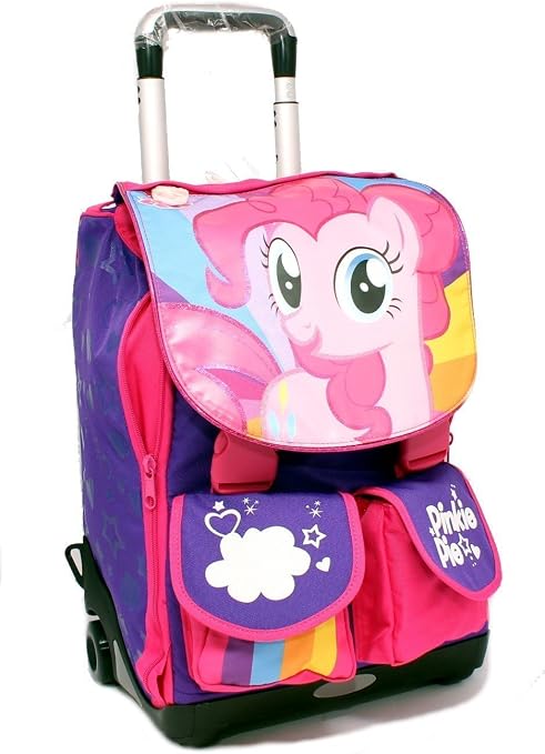 Zaino Scuola Estensibile Trolley My Little Pony (Pinkie Pie) : Amazon.it:  Moda