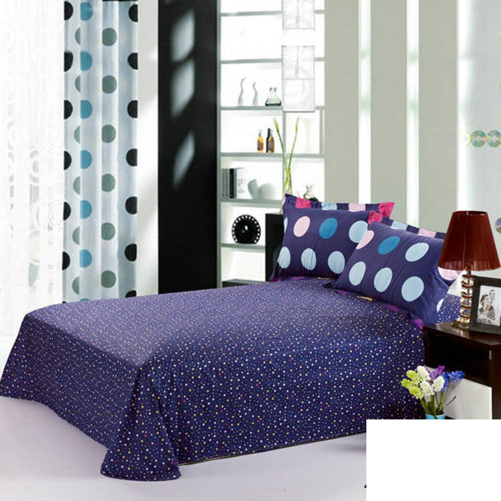 Feuilles double de pur coton hypoallergénique drap plat 160x230cm