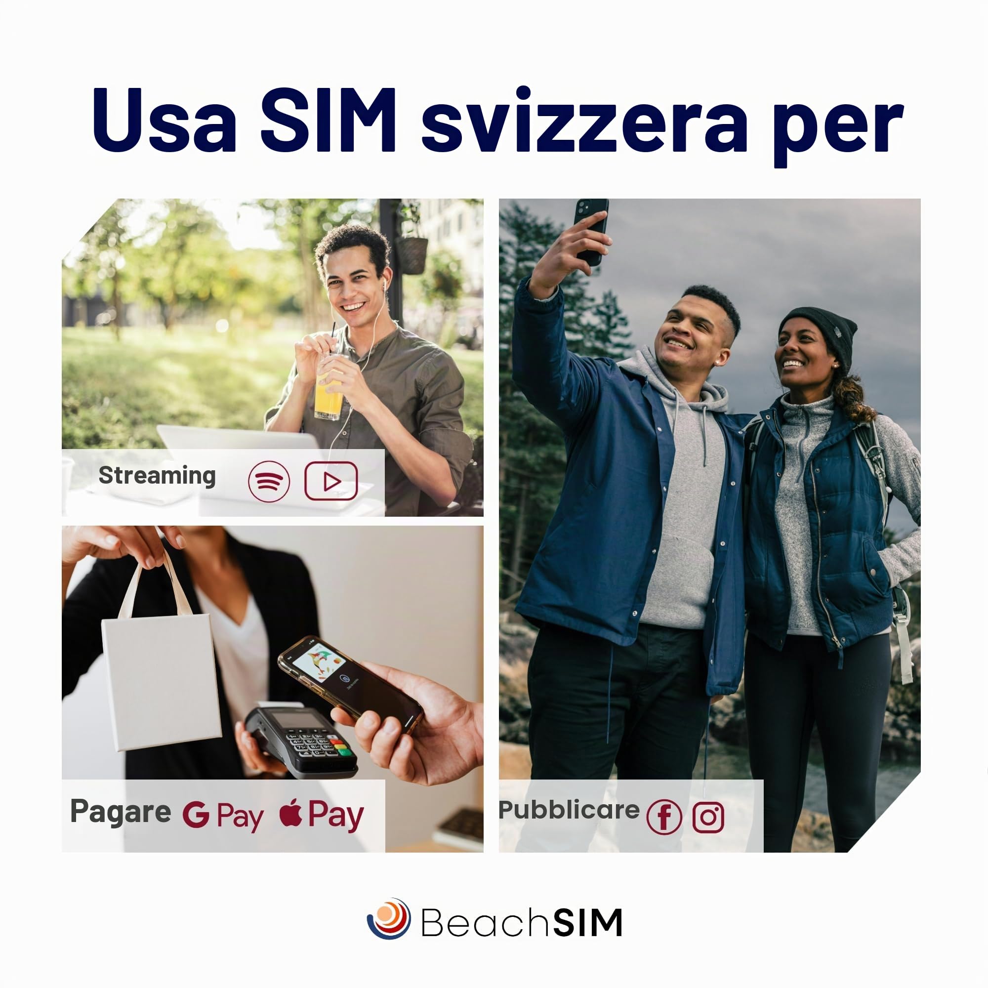 Solo-Dati SIM Svizzera 30 Giorni | 10GB Dati 4G/5G ad Alta Velocità | Nessuna Registrazione dell'Identità | Attivazione Rapida Online | Compatibile con Dispositivi iOS e Android Sbloccati
