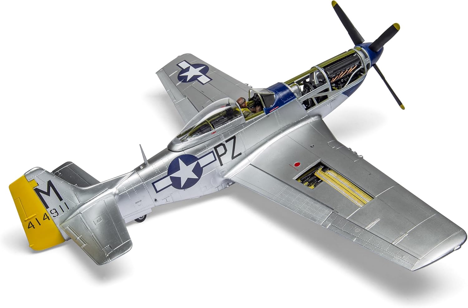 Airfix A14001V North American P-51D Mustang Model Kit Unpainted, Paints and Glue Sold Separately