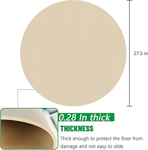 Miniatura 5 de 2 piezas de protectores de suelo redondos para sillones reclinables, almohadillas para sillones reclinables, alfombra para sillas giratorias,