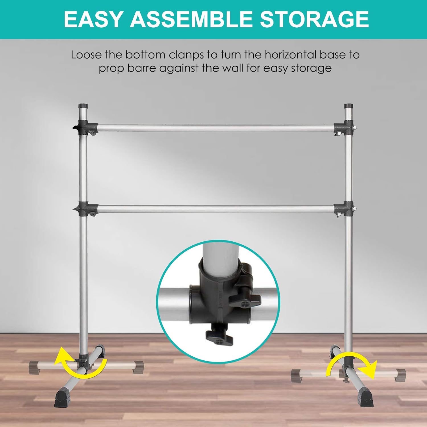 Slsy Portable Ballet Barre Bars for Home Kids, 4 FT Freestanding Ballet Training Bar Adjustable Height, Barre Exercise Equipment for Kids, Girls, Home Gym, Dance Studio : Sports & Outdoors