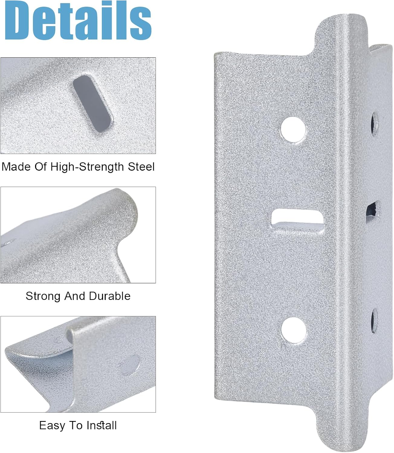 4 Pcs 1.25 in Post Coupling Compatible with Muscle Rack, Post Coupler for Muscle Rack Width is Less Than or Equal to 1.25 Inches, 3.95 x 1.35 x 1.35 in (Sliver)