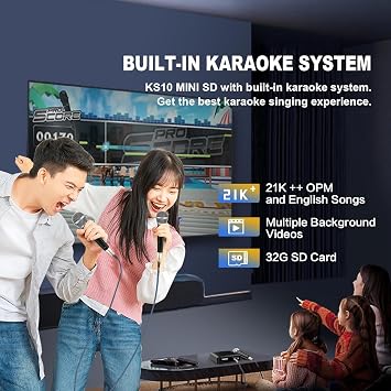 THE PLATINUM KARAOKE Machine KS10 32G Mini SD Card for Kids and Adults with Microphone and Songbook, 21,000+ English and OPM Songs, Karaoke Portable System for TV, Home Theater System, Party