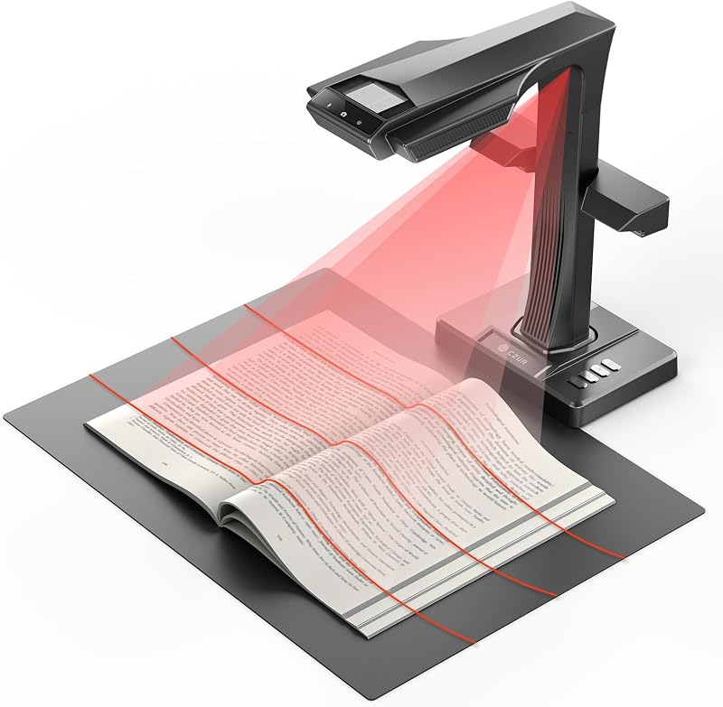 ET MAX Professional Book & Document Scanner, 38MP Document Camera | Laser Curve-Flatten, 180+ Languages OCR, USB High Speed Document Scanner, Capture A3, Support HDMI, for Windows/MacOS/Linux