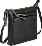 Leather Crossbody Bags for Women Small Genuine Nappa Purse Multi-Zip Travel Sling Shoulder Handbag Adjustable Strap