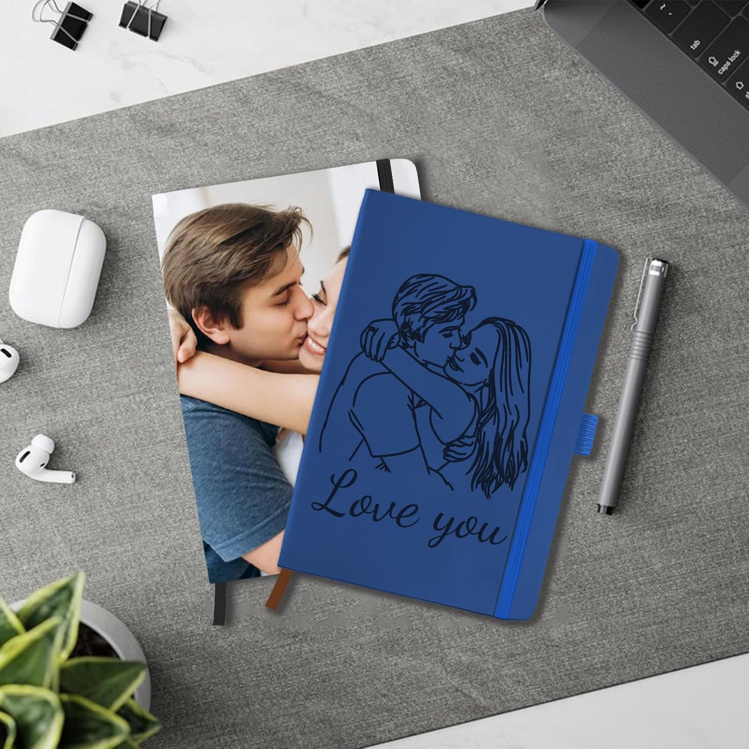 Personalized Journal Notebook with Initials Name Custom Journaling Notebook for Women Daughter Customized College Ruled Notebooks Lined Journals Gift for Mothers Day Mom Her Birthday Graduation - Image 5