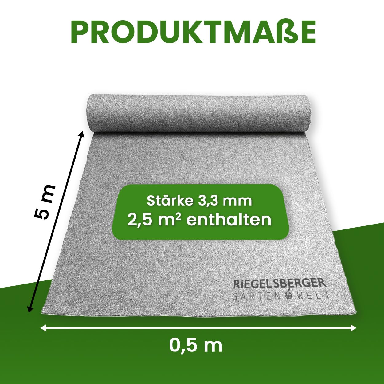 Gartenpirat Cartone catramato autoadesivo grigio 2,5 m² (0,5 x 5 m) KSK Membrana bituminosa per casette da giardino, tettoie per auto, gazebo e ripostigli