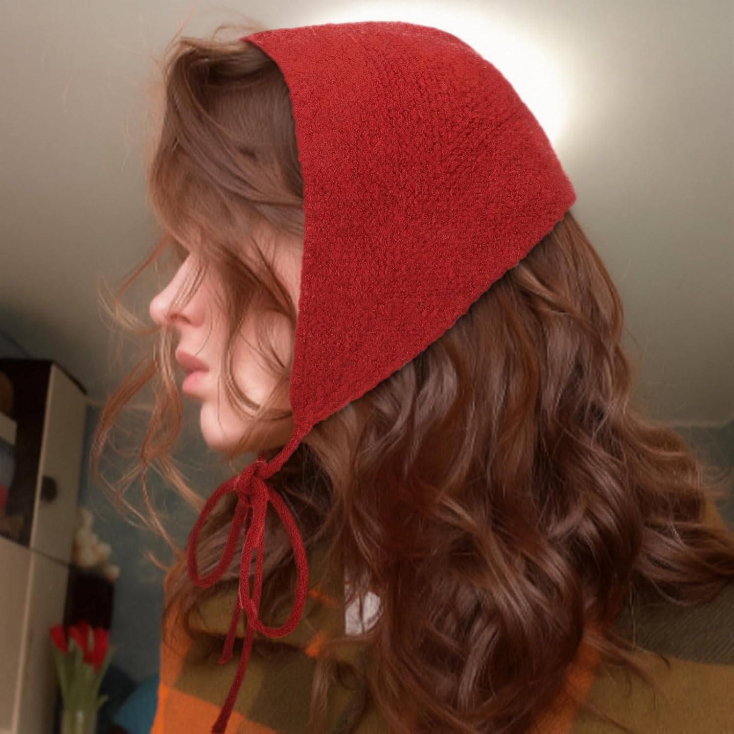 Winter Ear Warmers for Women Muffs Balaclava Head Knit Hooded Scarf Ear Protection Hat Cover Wrap Scarves Hijab Cap - Image 5