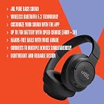 JBL Tune 720BT - Casque sans fil supra-auriculaire avec son JBL Pure Bass, Bluetooth 5.3, jusqu'à 76H d'autonomie et charge rapide, design léger, confortable et pliable (Noir)