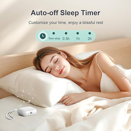 Miniatura 6 de ANJANK Mini máquina de ruido blanco de viaje para adultos, máquina de sonido portátil, 20 sonidos relajantes, batería potente, volumen de 30