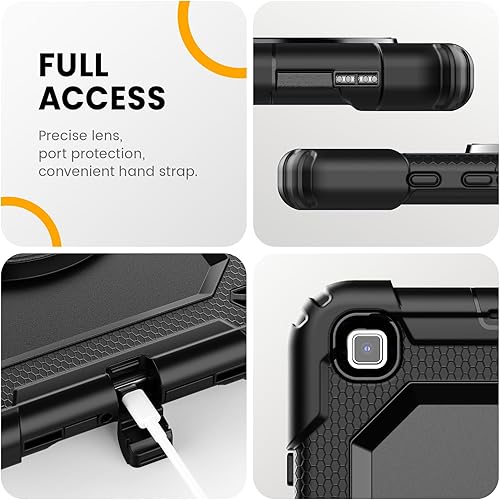 Vista 15 de Timecity Funda compatible con Galaxy Tab A 8.0" 2019 SM-T290/T295/T297, con protector de pantalla integrado y soporte giratorio de 360 grados