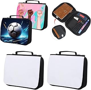 2 Pcs Blank DIY Painting Book Sleeve for Paperback Sublimation Printable Bible Case Briefcase with Pen Loops Book Carrying Case with Removable Flap for Sublimation-Black