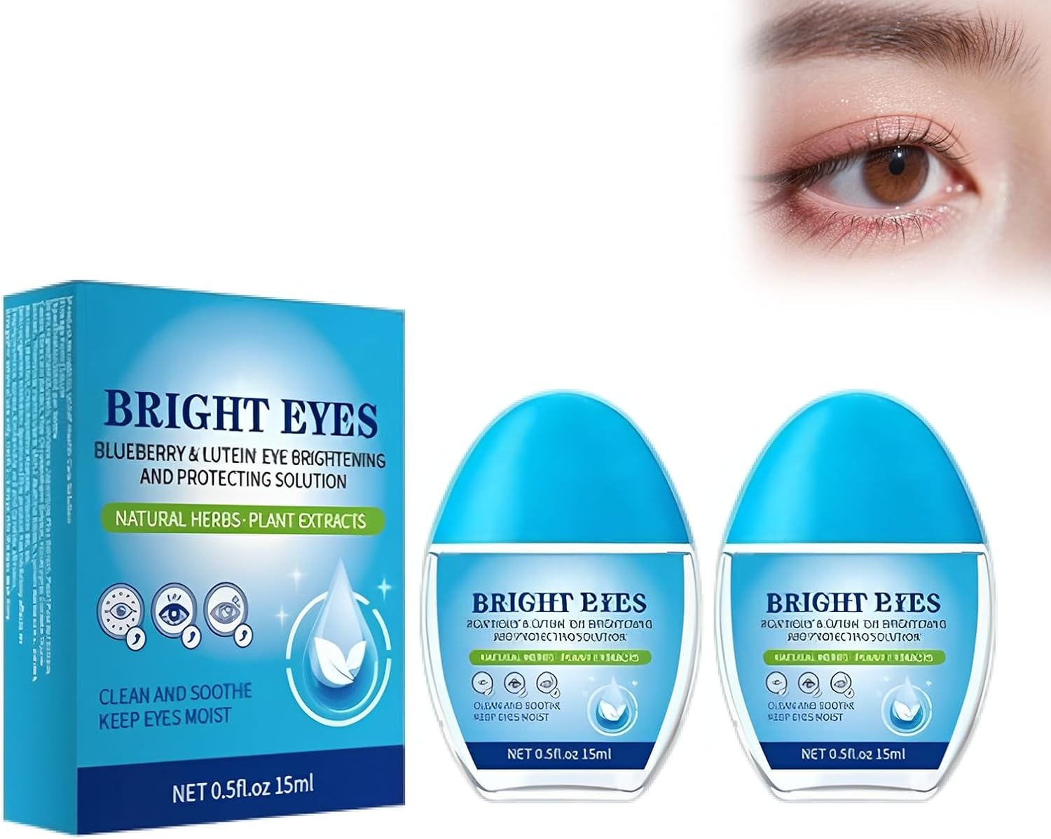2 szt. Grgowe Eye Drop Serum, serum pielęgnacji oczu, łagodzi zmęczenie oczu, łagodzi suchość i dyskomfort w oczach, utrzymuje nawilżenie oczu, codziennie pielęgnuje oczy