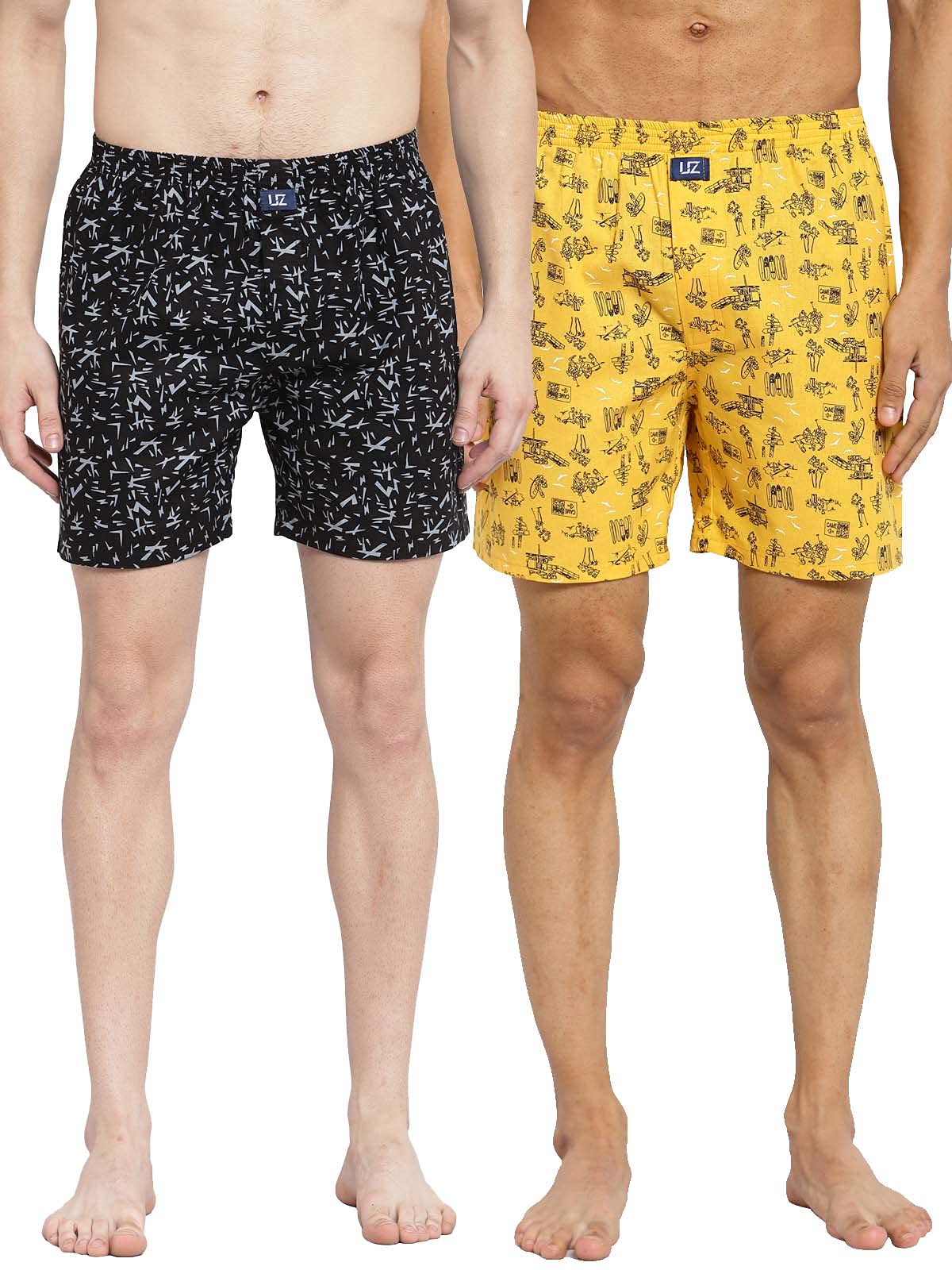 uzarus Men's Printed Boxer Shorts (Pack of 2)-picture-28