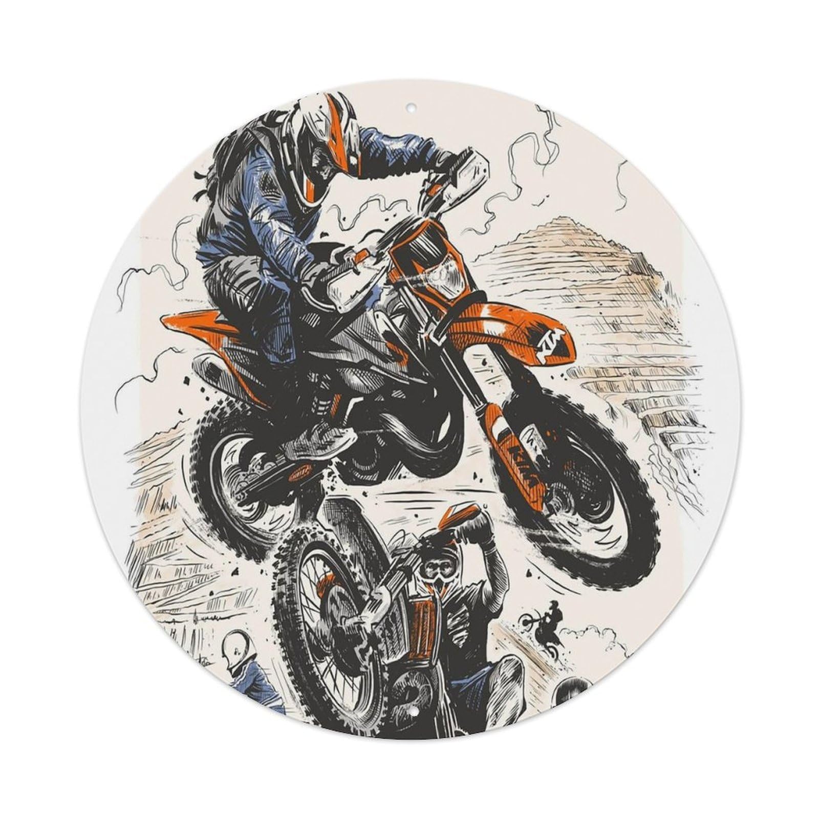 Vintage Motocross Dirt Bike Extreme Sports Metal Tin Sign