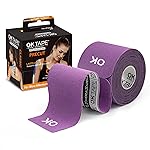 OK TAPE Kinesiology Tape 10 inches Precut, 20 Strips, Cotton Elastic Athletic Tape Latex Free, 2in x 16ft, Purple
