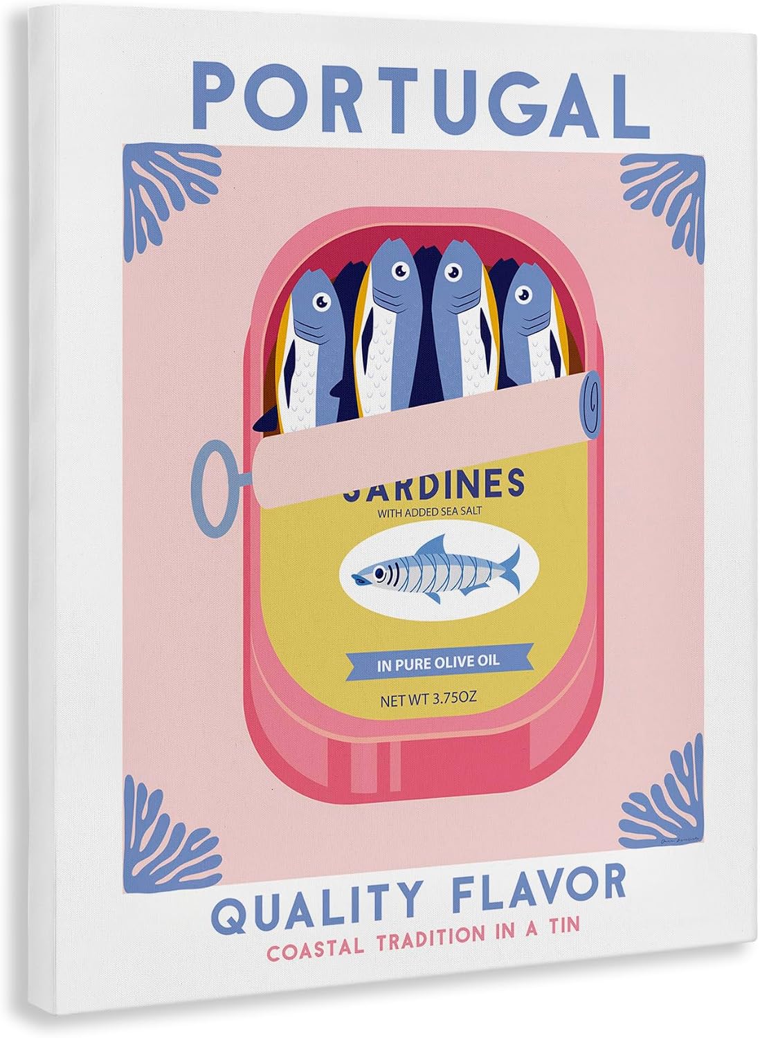 Portugal Sardine Can Kitchen, 16 x 20 Inch Canvas Wall Art