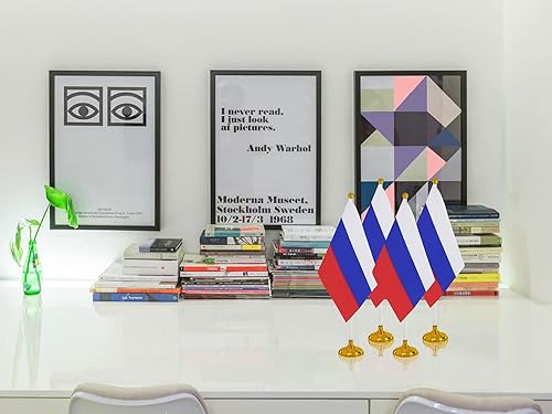 Miniatura 149 de WXTWK Paquete de 12 banderas argentinas de escritorio con base de soporte, decoración de celebración para eventos y eventos