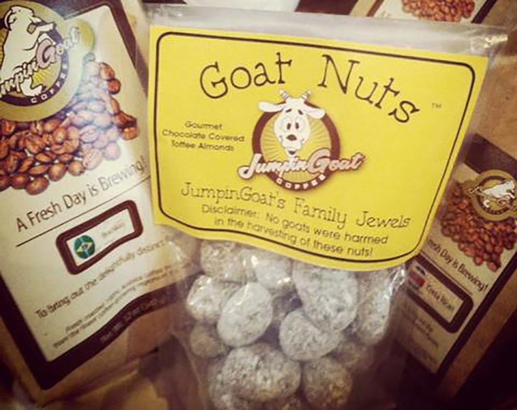 JumpinGoat's Family Jewels: The Infamous 'Goat Nuts' Gourmet Candy with Chocolate Covered Toffee Almonds
