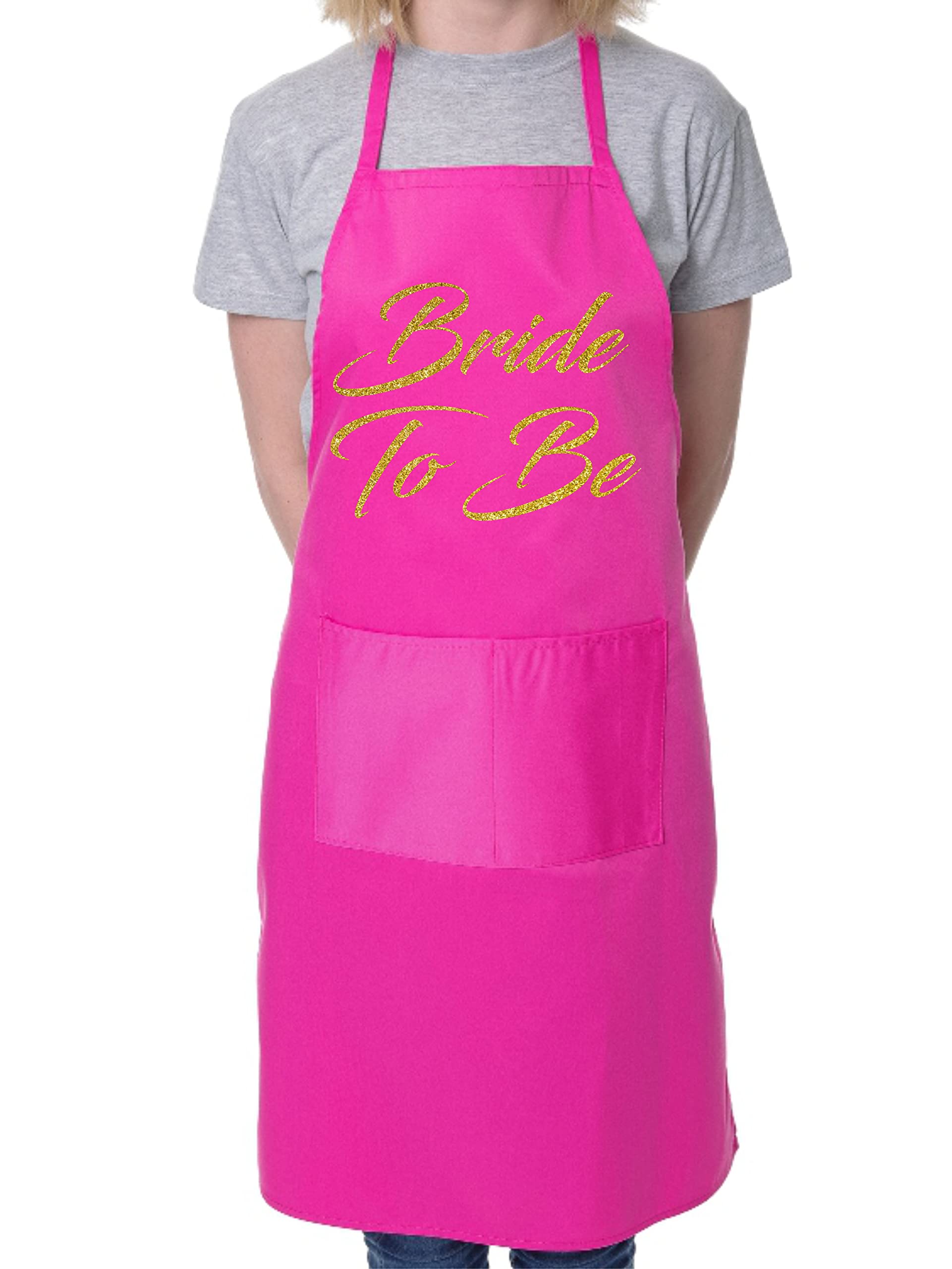 Print4U Bride To Be Novelty Apron Wedding Favour Hen Party Pink