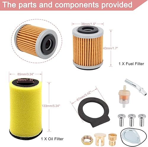 Miniatura 5 de Carburador YFM400 compatible con ATV Yamaha 2000-2006 Kodiak 400 YFM400 y Big Bear 400, 2004-2006 Bruin 350, Wolverine 350 2006-2009, Grizzly 350