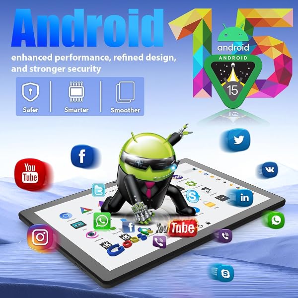 Laptok Tablet, Android Tablet 11 Zoll mit 24GB RAM + 128GB ROM (1TB TF), Octa-Core, Widevine L1, WiFi 6 & BT 5.3, 6800mAh Akku, Dual Kamera – Tablet mit Tastatur, Maus, Stift & Hülle - 2