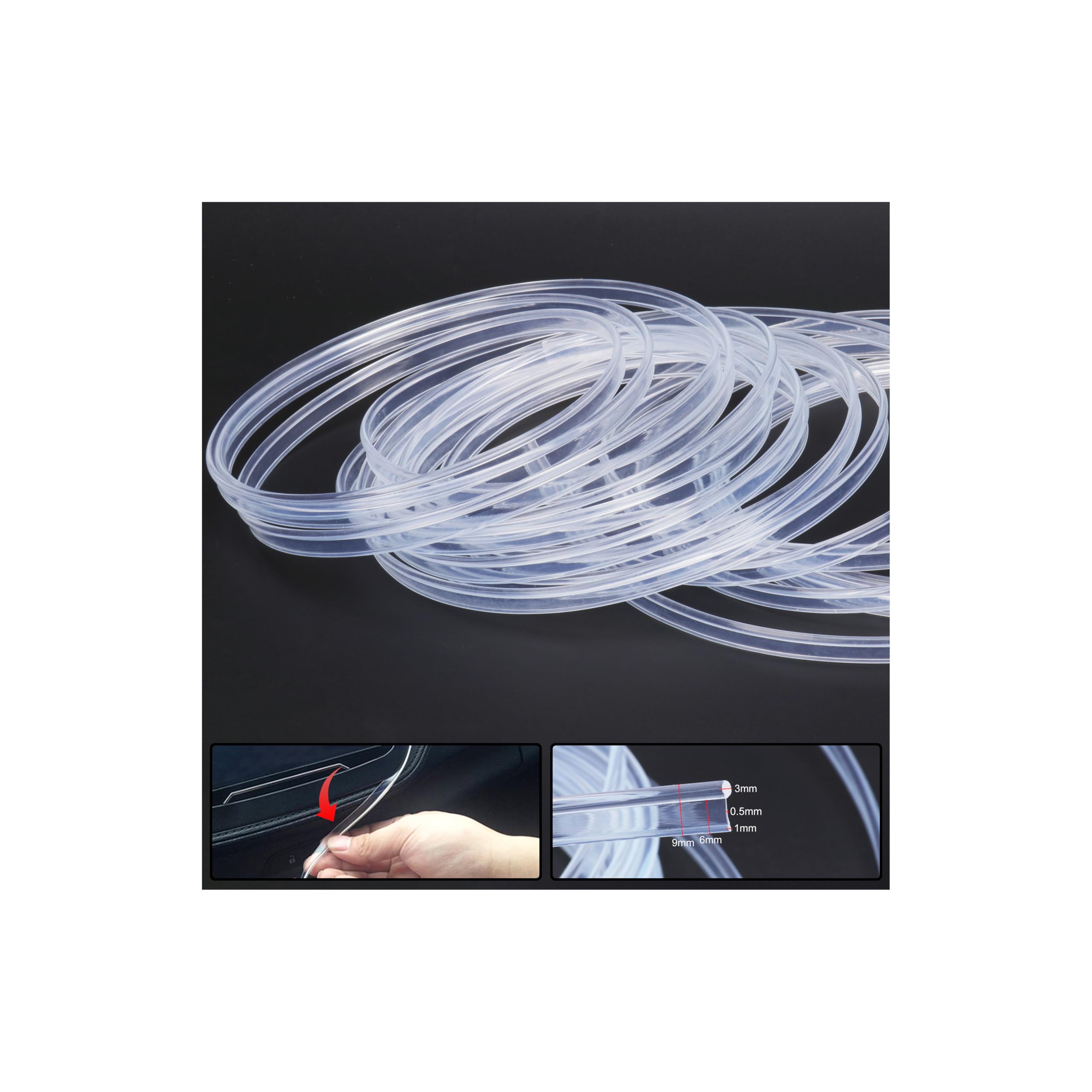 Fiber Optic Waterproof Car Side Glow LED Illumination Optic Fiber Band Car Interior Atmosphere Neon Cold Lights 2 Meters (6.56ft)