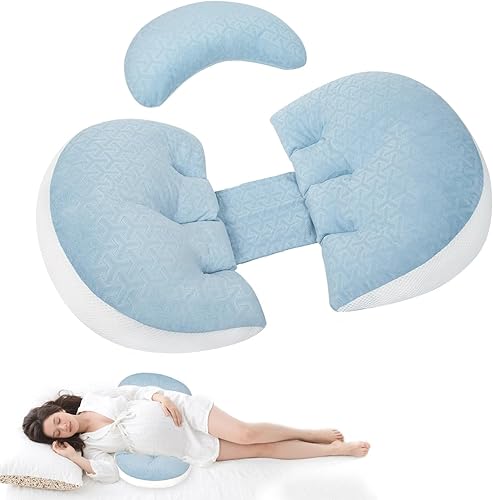Almohada de embarazo, almohada de maternidad para mujeres embarazadas, almohada de cuña de embarazo para dormir portátil, almohada de cuña de