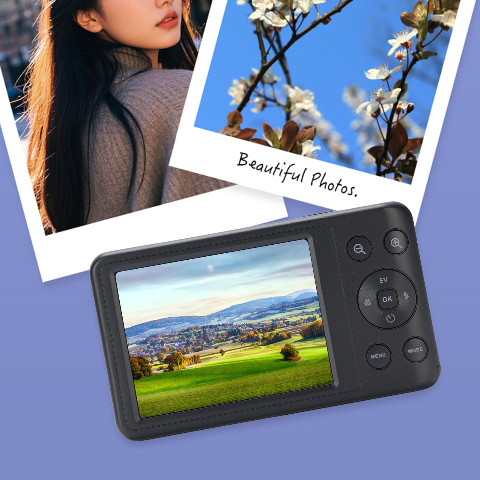 VBESTLIFE Camera Digitale 4K, Telecamera Vlogging AutoFocus WiFi 64MP, Zoom Ottico 10x e Zoom Digitale 2x, Schermo da 3 Pollici, Fotocamera Shoot Point Compact (BLACK)