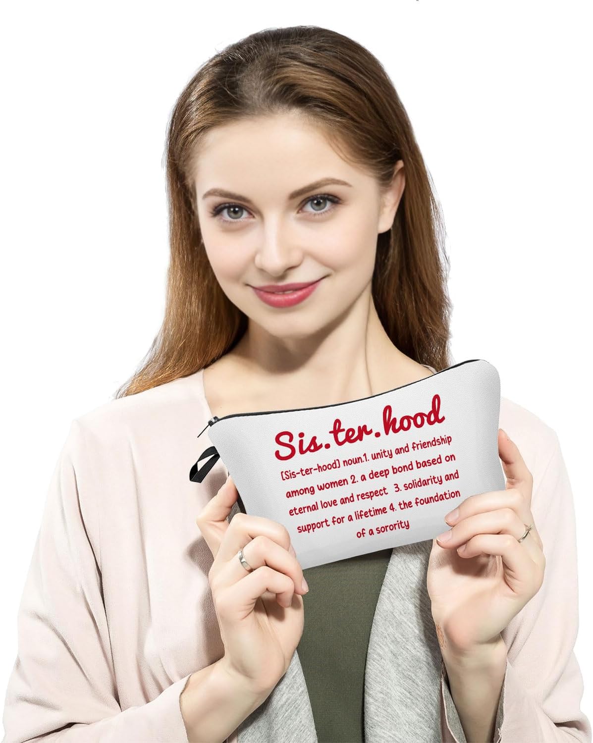 Soror DST Presents Soror 1913 Sisterhood Present Delta Makeup Bag Travel Toiletry Zipper Pouch Greek Sorority Present for Sorority Members Newcomers - Image 3