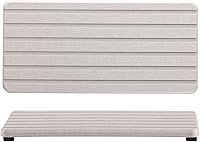 Vista 1 de 2 piezas de posavasos rectangulares absorbentes de diatomita, diseño ranurado, piedra absorbente de agua para jabones de manos y plantas y artículos