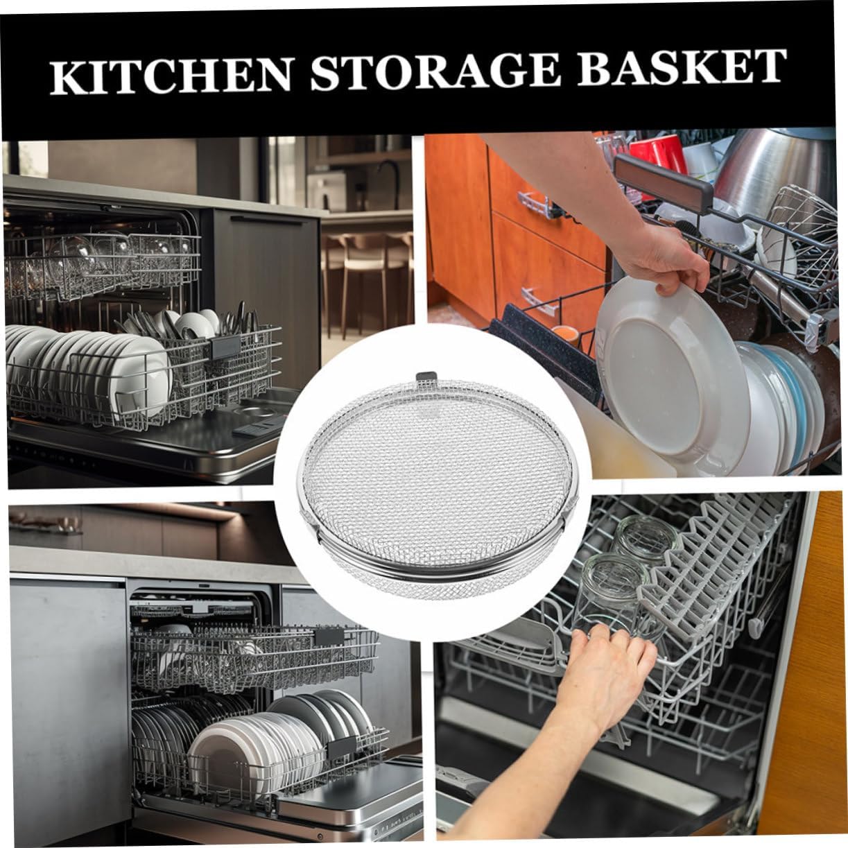 Large Capacity Stainless Steel Dishwasher Basket Mesh Storage for Organizing Baking Tools and Utensils Kitchen Silverware Organizer Design for Tidy Spaces