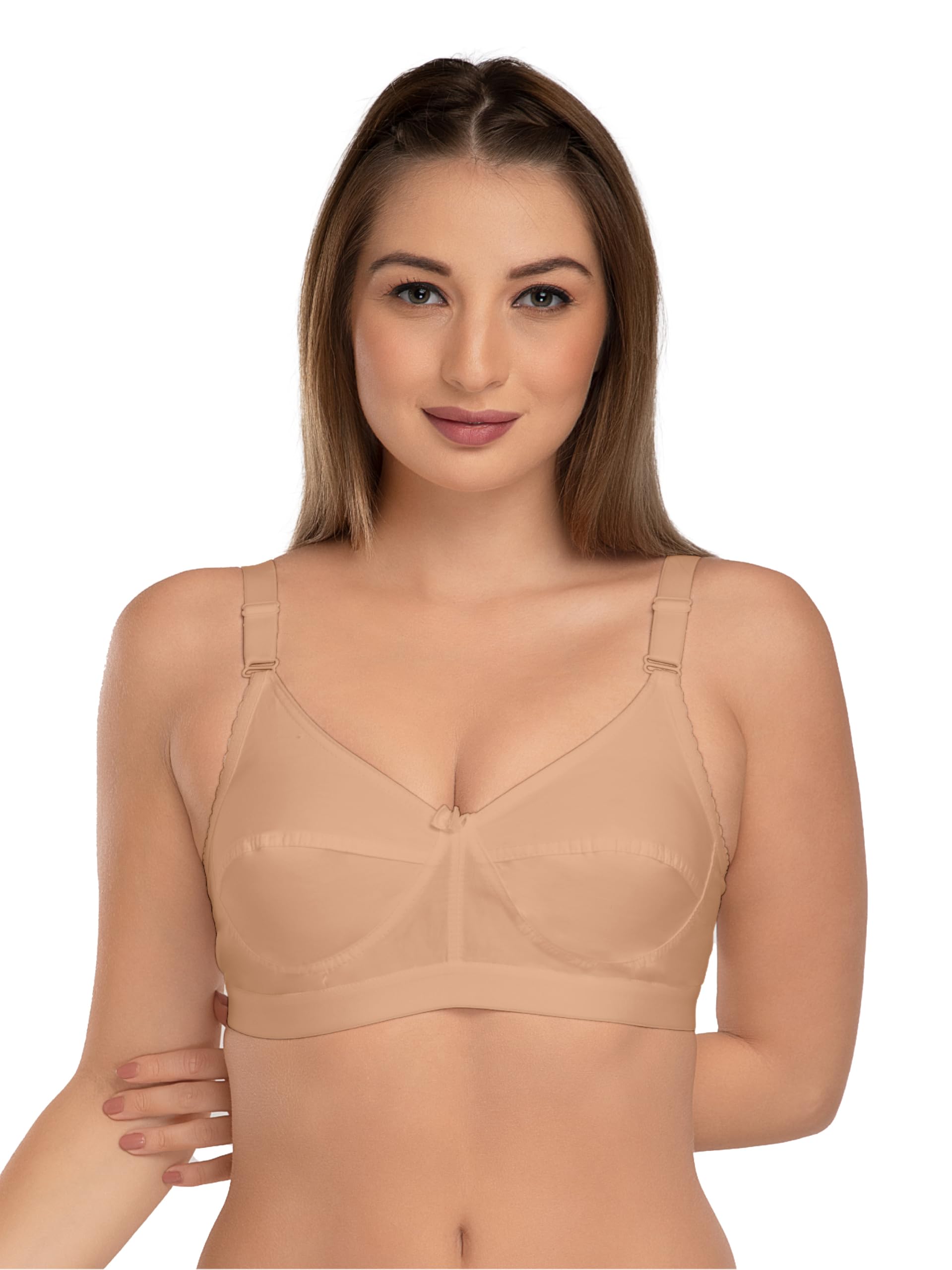 daisy dee Women's Bra Full Coverage Bra with Regular Adjustable Strap Non-Padded Wire-Free Everyday Use Saree Bra for Women - NACNT-picture-49