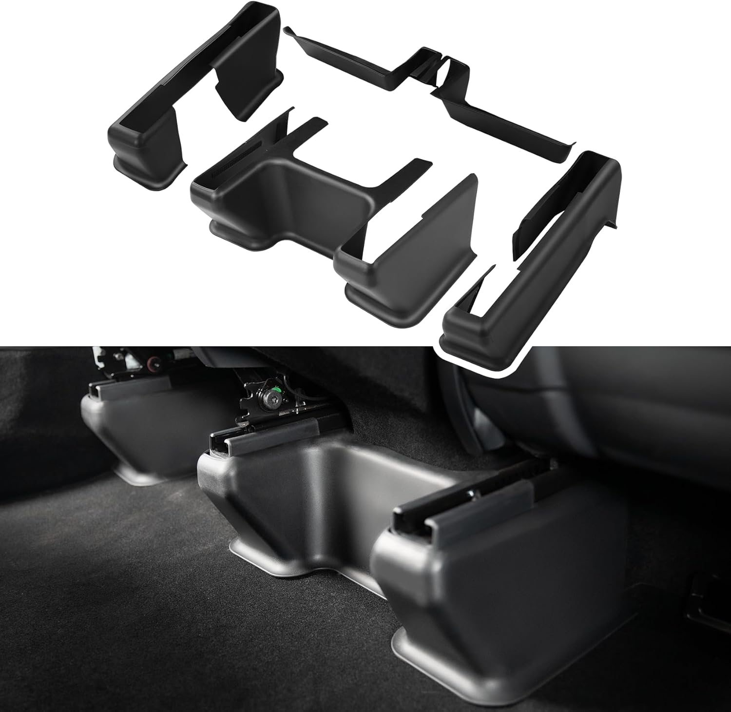 TPARTS Underseat Protector Seat Track Covers for Tesla Model Y Juniper 2026-2025 (Premium/Performance) Seat Slide Rail Pad Cover Anti-Kick Corner Seat Wrap All-Weather Interior Accessories (5PCS)