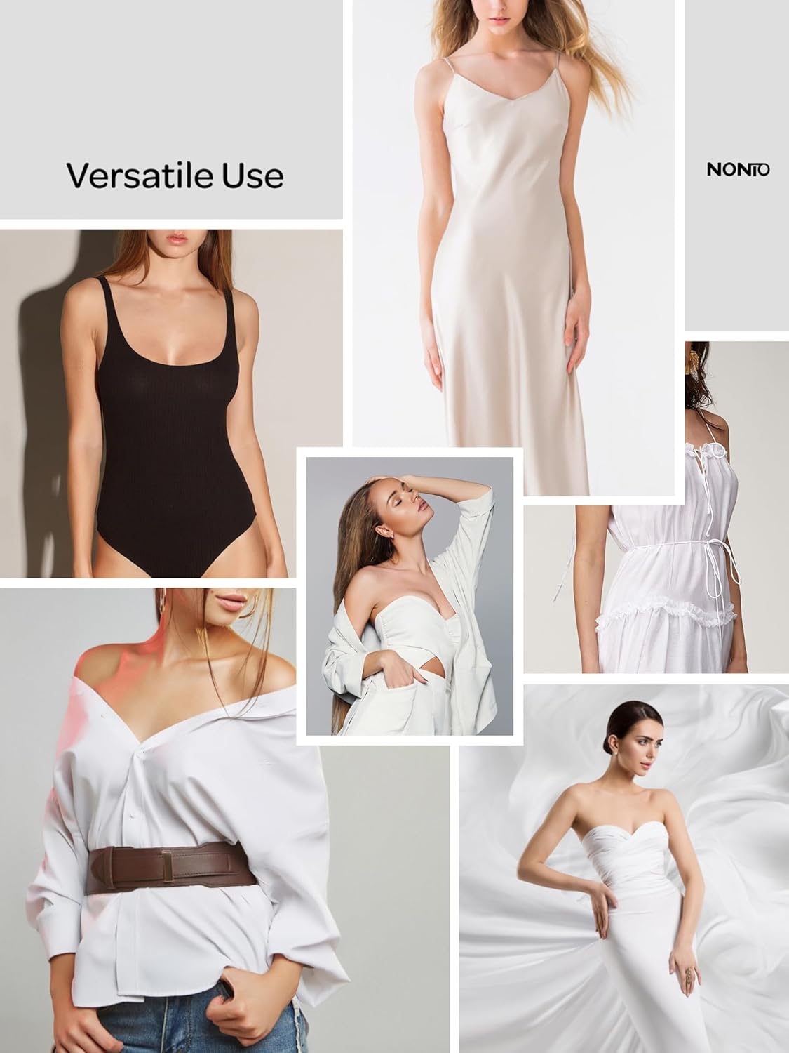 NONIO Adhesive Bra Strapless Sticky Invisible Push up Reusable Silicone The Best Off Backless Viscous for Women - Image 7