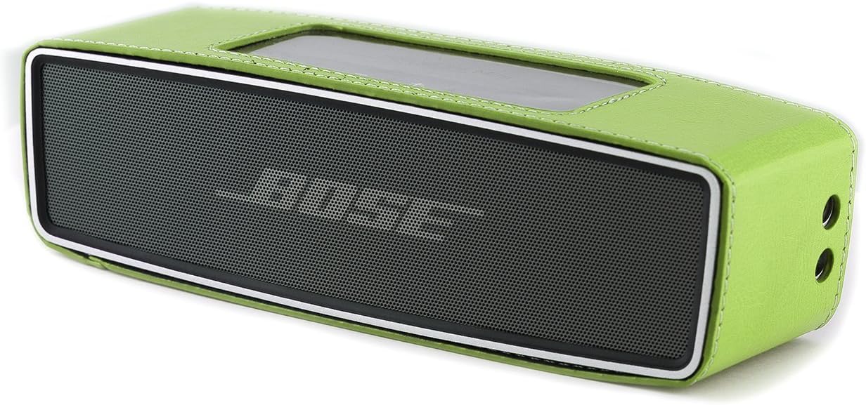 iProtect imitation leather protective case for Bose SoundLink Mini Speaker in green