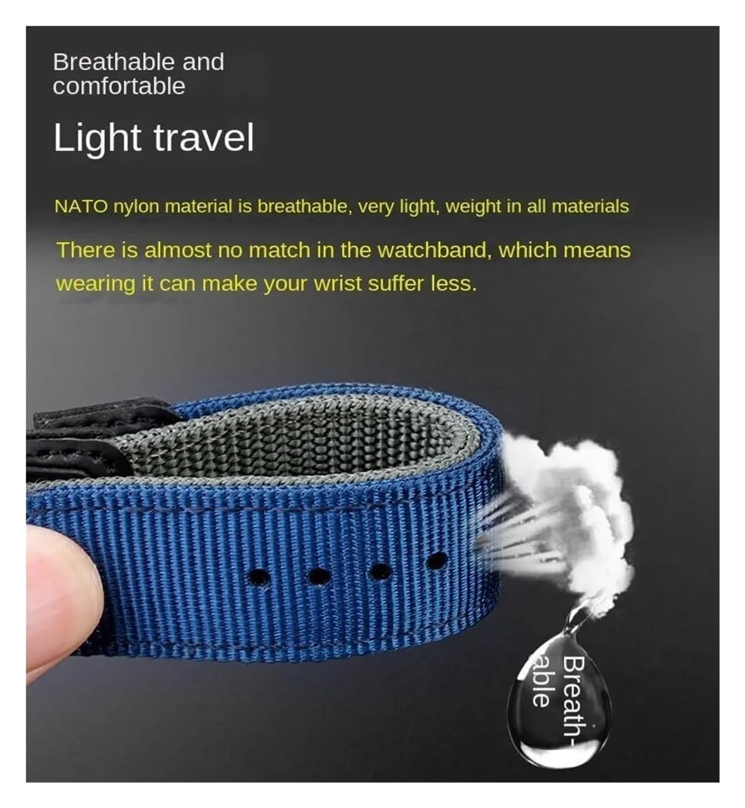 Remplacement du bracelet de la montre intelligente Bracelet de montre en Nylon sport toile de Nylon bracelet de montre remplacement rapide bracelet de montre for hommes femmes bracelet de montre en ny