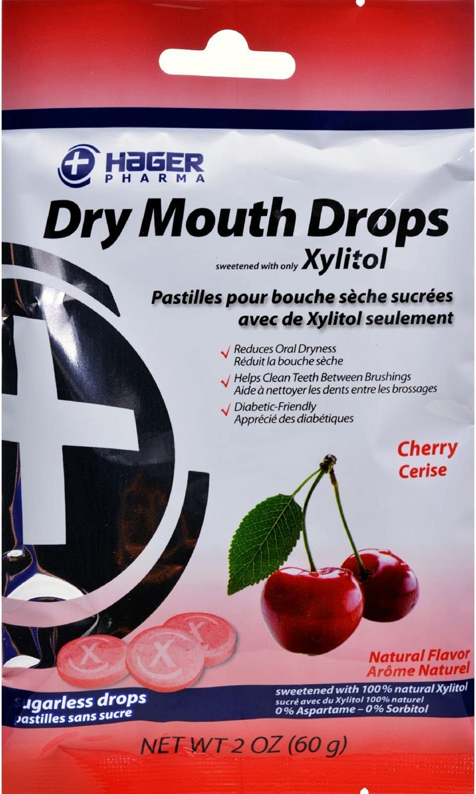 Dry Mouth Drops, Cherry, 2 Ounce