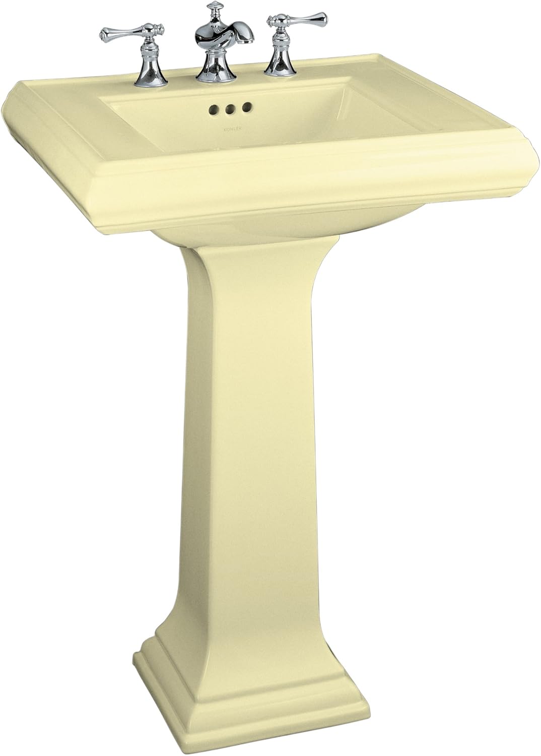 KOHLER K22381Y2 Memoirs Pedestal Bathroom Sink with SingleHole Faucet Drilling and Classic