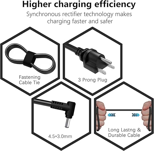 Miniatura 4 de Cargador adaptador de corriente alterna de 330 W apto para HP omen 17 17-ck1111nr 17-ck1020nr 17-ck0000 17-ck1021nr 17-cm2047nr 17-ck1010nr TPN-DA60