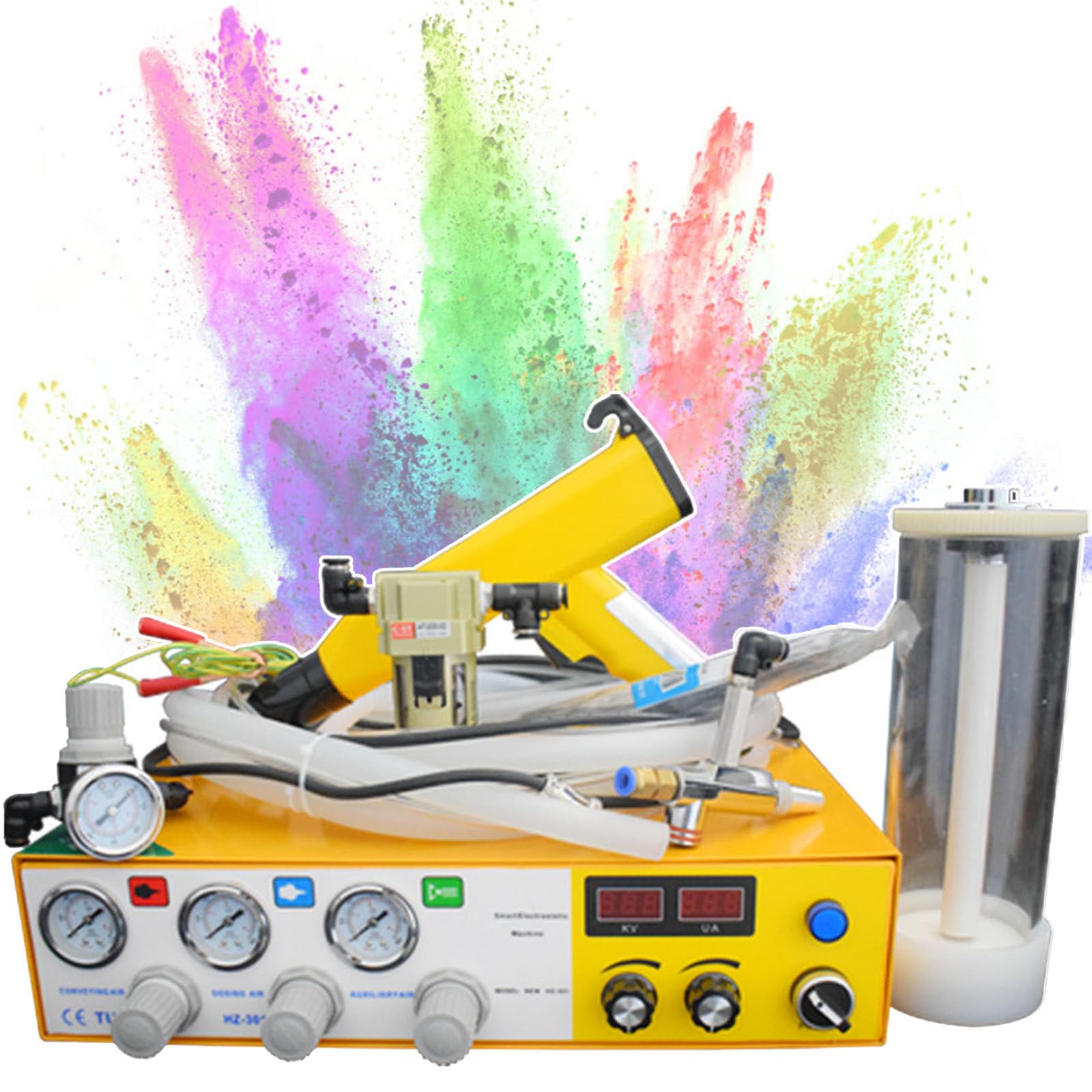 Ylpddmm Multicolor Powder Coat Machine With Spray Gun, Powder Coating Equipment