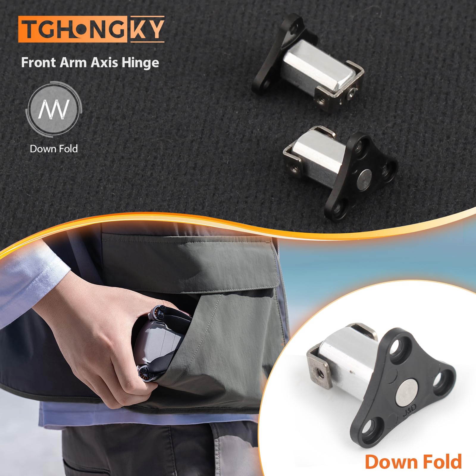 Cache chassis des axes de bras avant pour drone DJI Mavic Pro