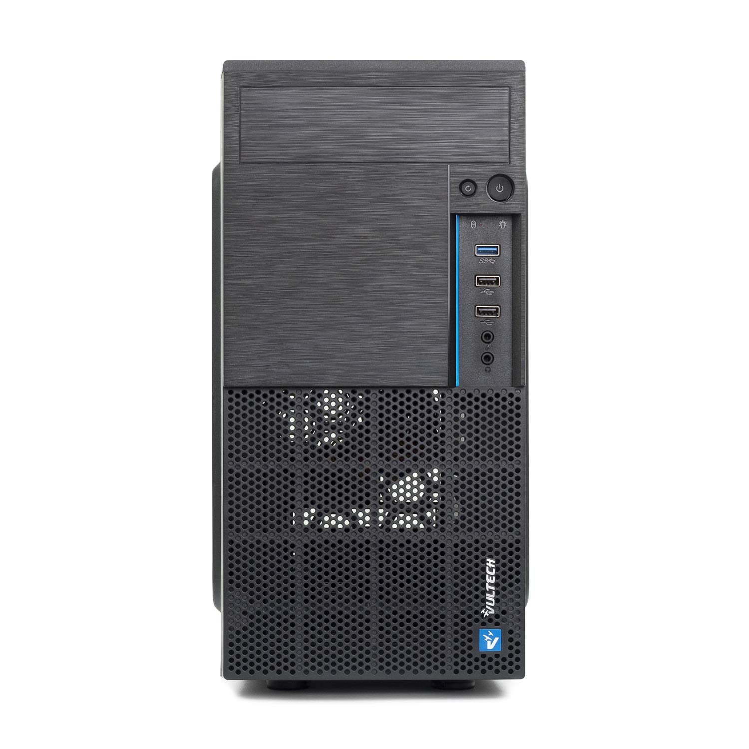 Case VulTech Micro-ATX VCO-M1699P Rev. 2.1 con alimentatore 250W, computer case compatto 1x USB 3.0, colore nero