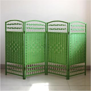 Paneles separadores de habitación plegables portátiles para oficina, color verde, 39.4 x 15.7 pulgadas, paquete de 4