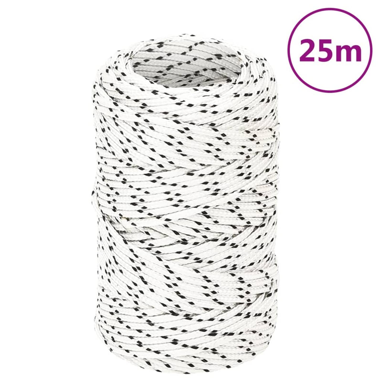 Cuerda para Barco Trenzada poliéster Blanco 2 mm x 25 m, ZEYUAN Cuerda Escalada, Cuerda Tendedero, Accesorios Barcos De Recreo, Cuerda Nautica, Cuerda Trenzada - 152741